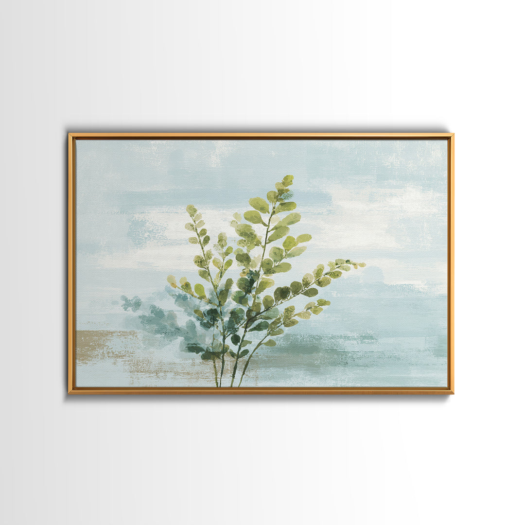 Minimal Green Fern Specimen Canvas Print, Medical Office Art, Printable Card, Office Decor, Fine Art, Calm, School Nurse Art, MOA-3x2-12