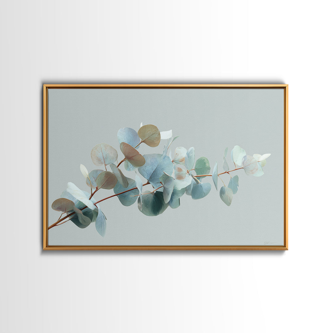 Botanical Eucalyptus Branch Framed Canvas Print, Medical Office Art, Heart Anatomy Print, Office Decor, Fine Art, Calm, MOA-3x2-31