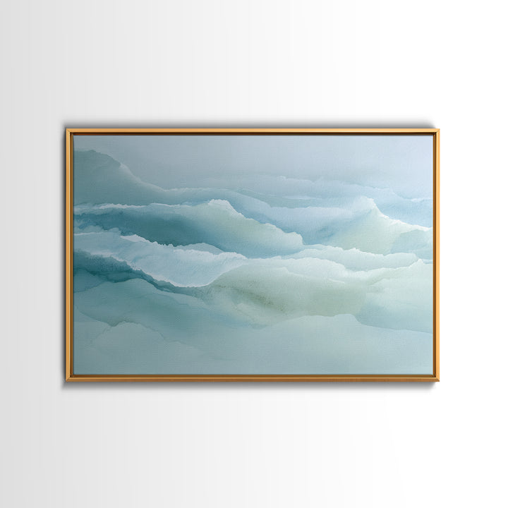 Calming Blue Abstract Canvas Print, Medical Office Art, School Nurse Art, Office Decor, Abstract Art, Calm, Luxury Decor, MOA-3x2-53