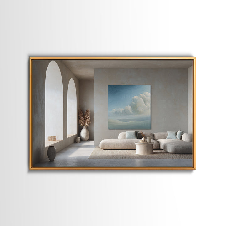 Sky and Cloud Scene Canvas Print, Medical Office Art, Educational Poster, Office Decor, Oil Painting, Calm, Fine Art Print, MOA-3x2-61