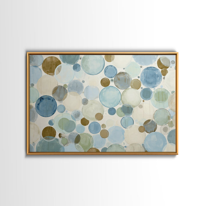 Abstract Cells and Circles as Soothing Pattern Framed Canvas Print, Medical Office Art, Biology Art, Office Decor, Abstract Art, MOA-3x2-81