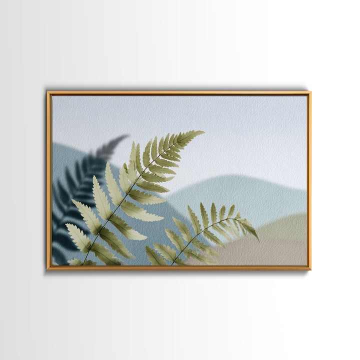 Minimal Green Fern Specimen Canvas Print, Medical Office Art, Boho Decor, Office Decor, Fine Art, Calm, Printable Wall Art, MOA-3x2-84