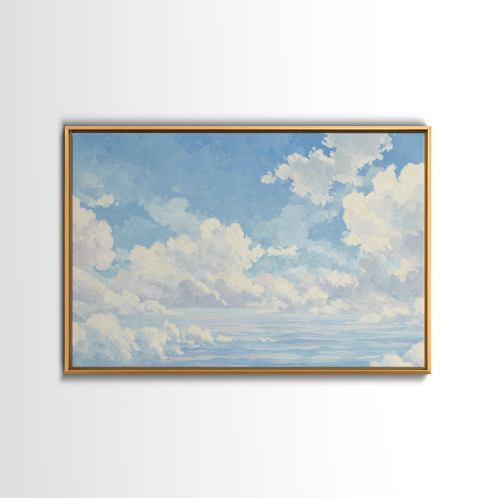 Sky and Cloud Scene Framed Canvas Print, Medical Office Art, Nurse Wall Art, Office Decor, Fine Art, Calm, Room Decor, MOA-3x2-85
