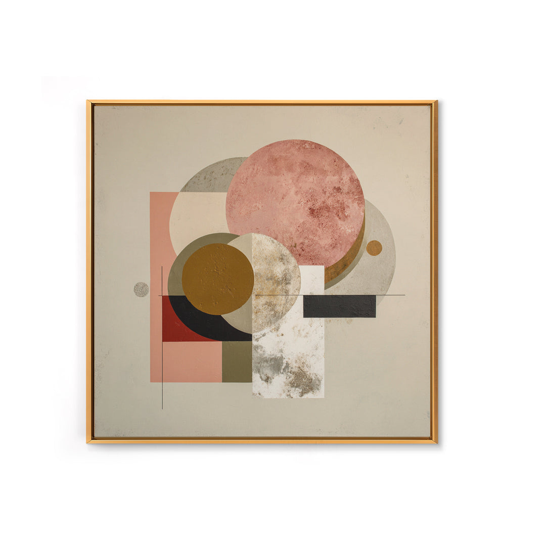 Modern Landscape with Simplified Horizon Framed Canvas Print, Modern Art, Statement Artwork, Living Room Decor, Modern, MOD-1x1-33