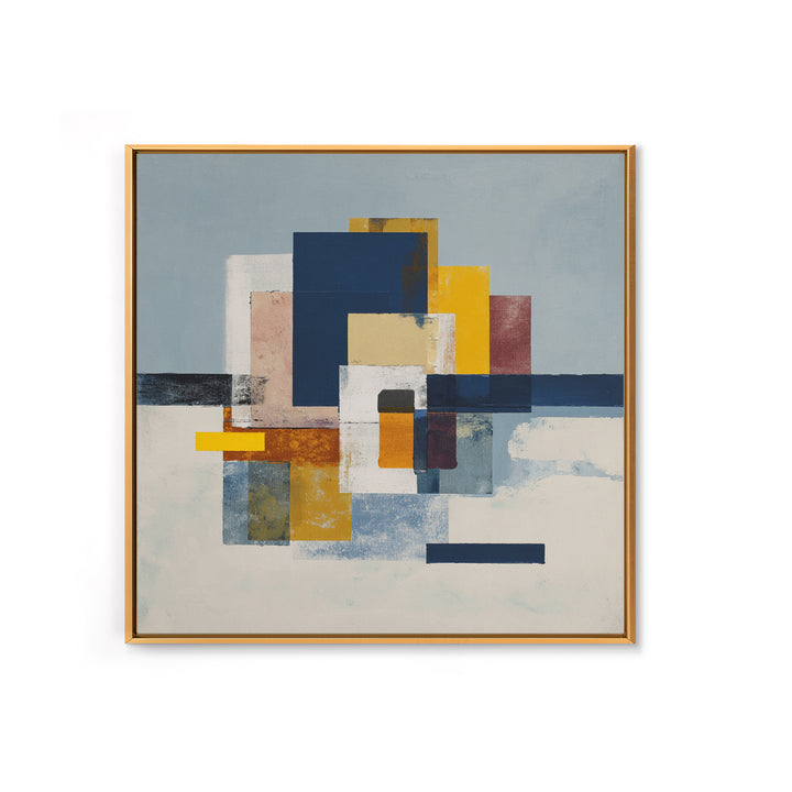 Bold Abstract Composition Framed Canvas Print, Modern Art, Art Print, Living Room Decor, Abstract Art, Modern, MOD-1x1-73