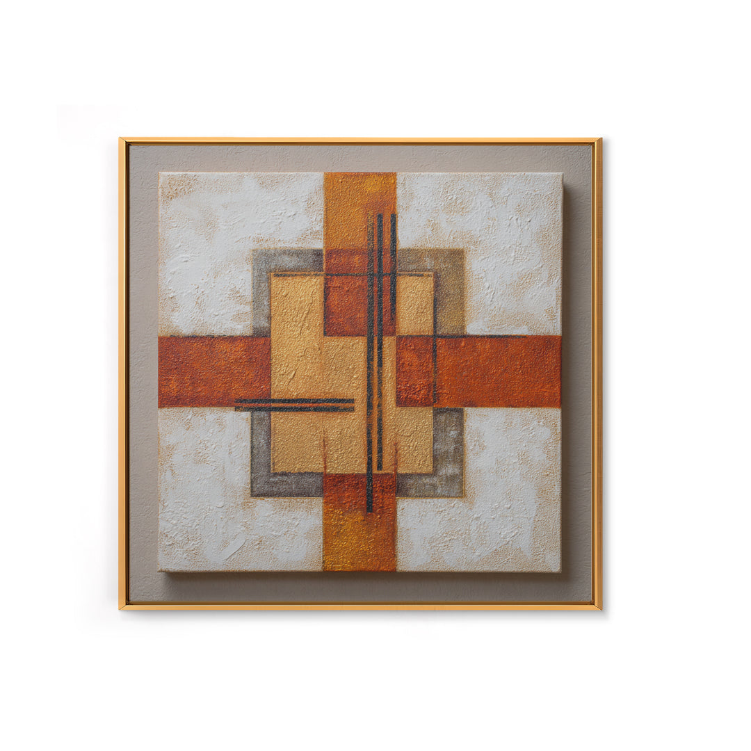 Urban Window Grid Transformed into Abstraction Canvas Print, Modern Art, Mid Century Modern Art, Living Room Decor, Modern, MOD-1x1-84