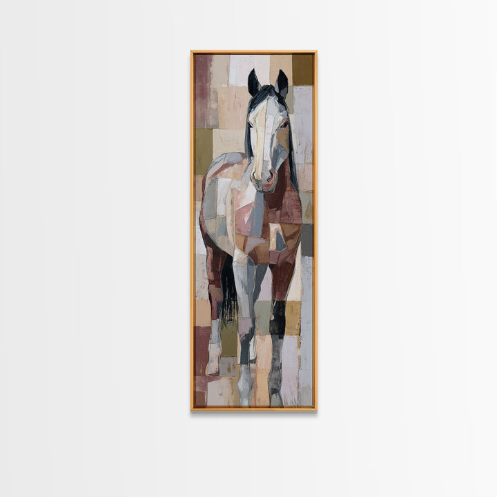 Contemporary Horse Portrait Canvas Print, Modern Art, Wall Decor, Living Room Decor, Oil Painting, Modern, Digital Print, MOD-1x3-27
