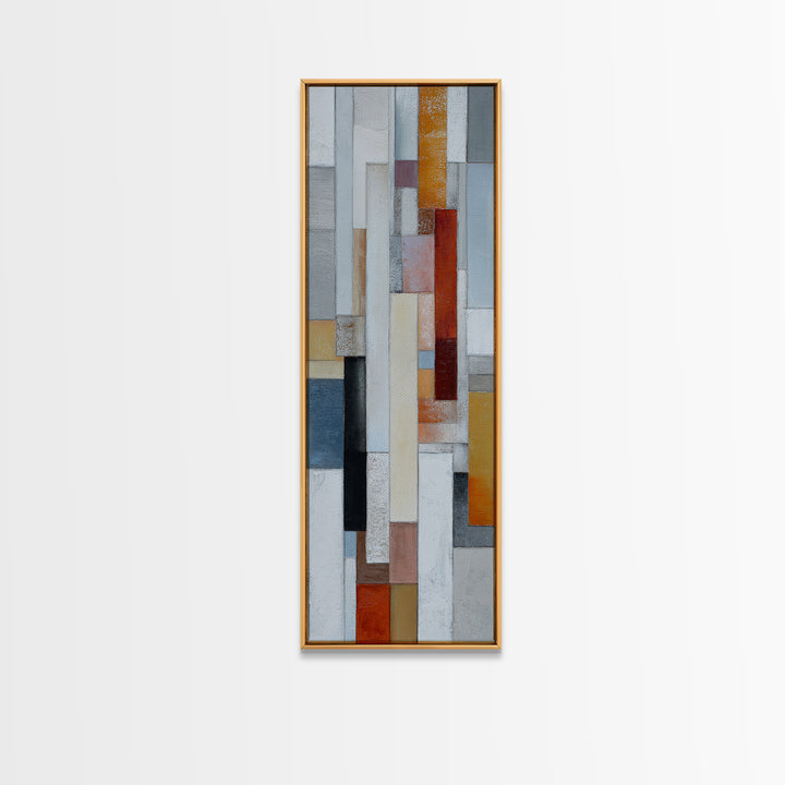 Urban Window Grid Transformed into Abstraction Canvas Print, Modern Art, Wall Art, Living Room Decor, Abstract Art, Modern, MOD-1x3-48