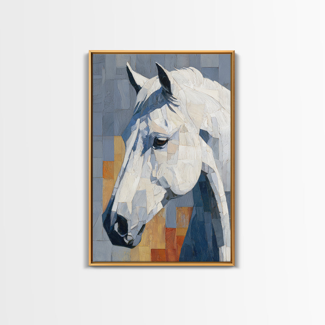 Contemporary Horse Portrait Canvas Print, Modern Art, Art Print, Living Room Decor, Fine Art, Modern, Printable Wall Art, MOD-2x3-23