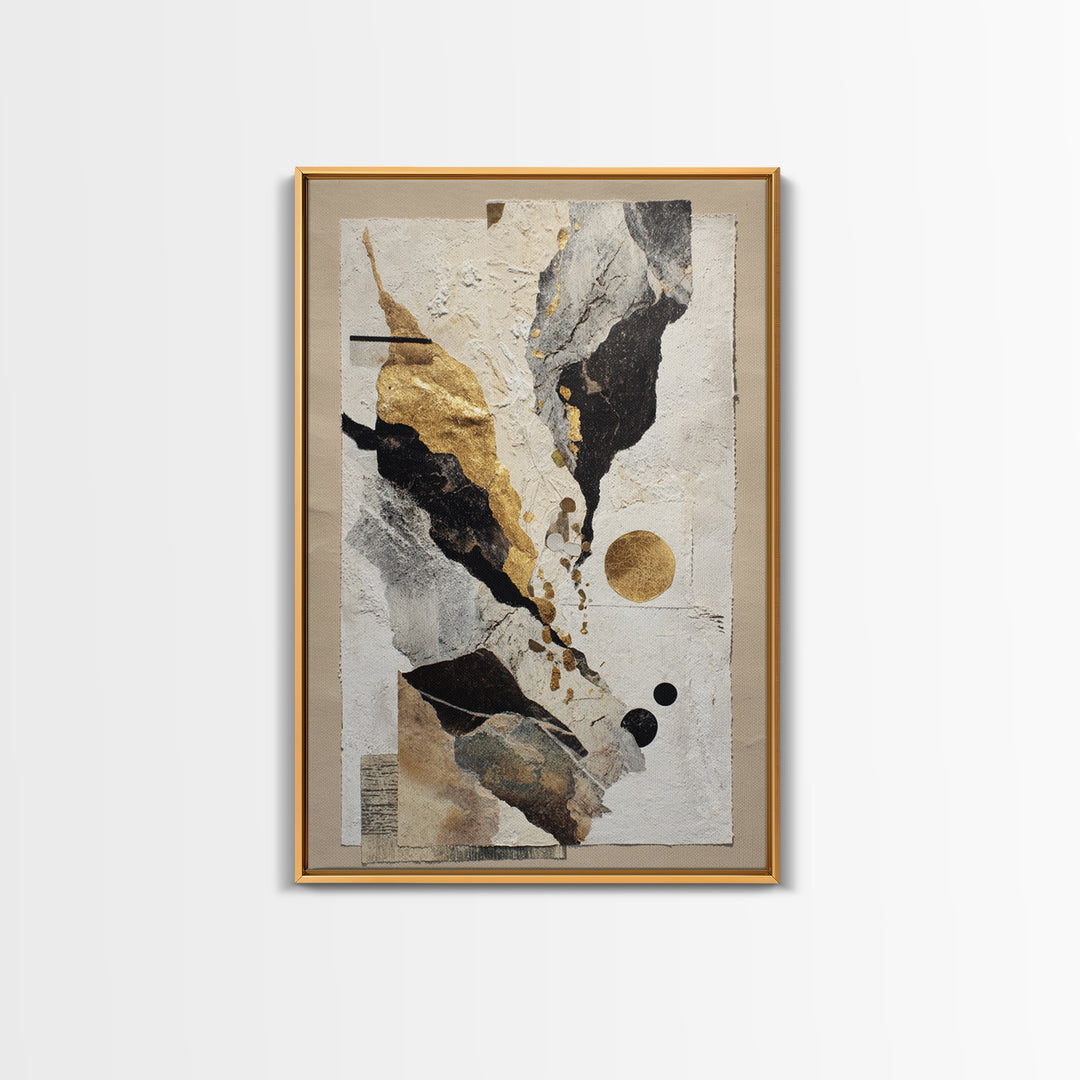 Abstract Circular Forms Framed Canvas Print, Modern Art, Room Decor, Living Room Decor, Fine Art, Modern, Mid Century Modern, MOD-2x3-51