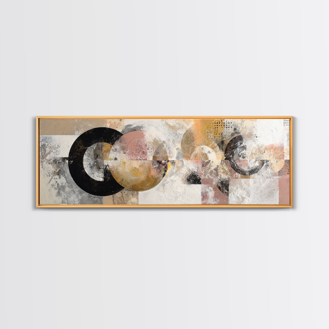 Abstract Circular Forms Canvas Print, Modern Art, Above Bed Decor, Living Room Decor, Abstract Art, Modern, Textured Painting, MOD-3x1-11