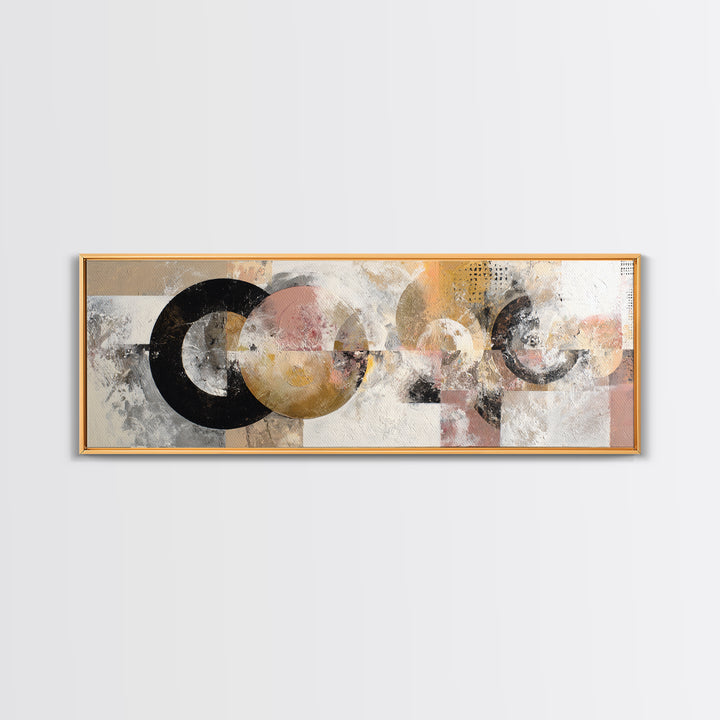 Abstract Circular Forms Canvas Print, Modern Art, Above Bed Decor, Living Room Decor, Abstract Art, Modern, Textured Painting, MOD-3x1-11
