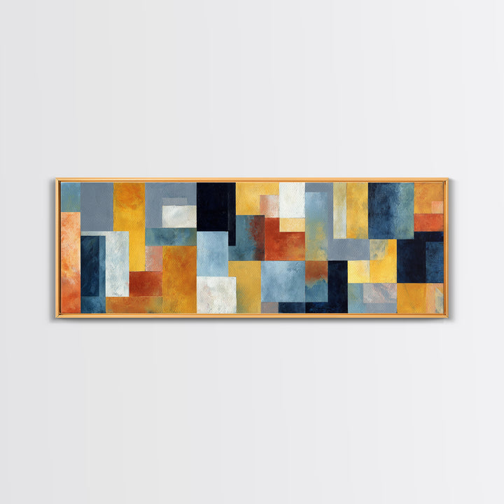 Urban Window Grid Transformed into Abstraction Canvas Print, Modern Art, Canvas Print, Living Room Decor, Abstract Art, Modern, MOD-3x1-4