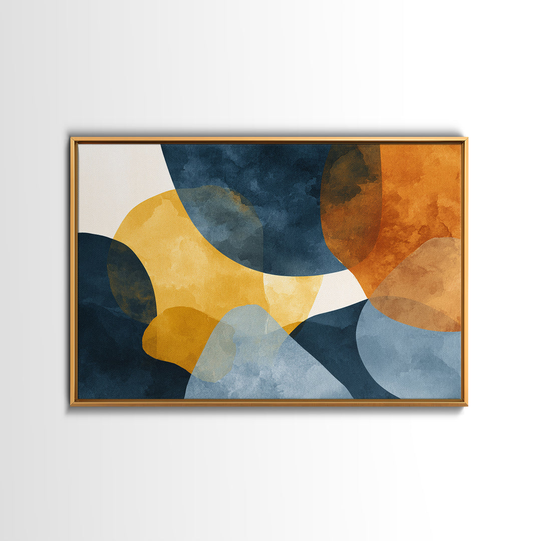 Bold Abstract Composition Framed Canvas Print, Modern Art, Abstract Wall Art, Living Room Decor, Modern, Neutral Decor, MOD-3x2-5