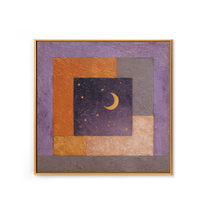 Purple Night Sky Canvas Print, Monochrome Art, Abstract Art, Living Room Decor, Oil Painting, Mono, Bedroom Wall Art, MON-1x1-15
