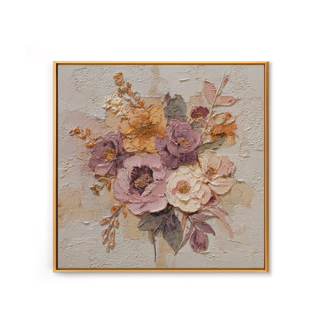 Monochrome Floral Bouquet Canvas Print, Monochrome Art, Apartment Decor, Living Room Decor, Fine Art, Mono, Moody Wall Art, MON-1x1-18