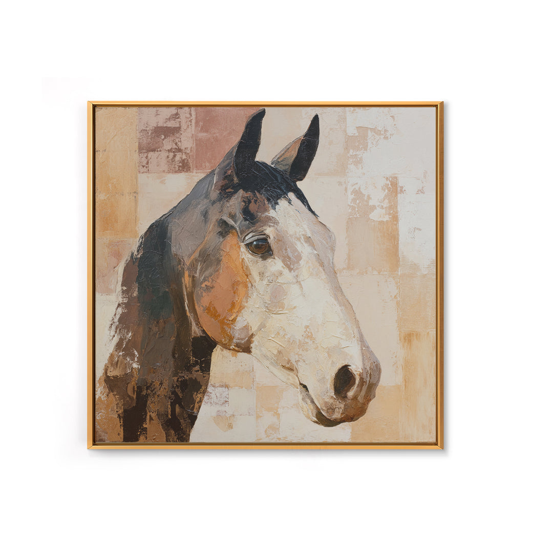 Sepia Horse Portrait Framed Canvas Print, Monochrome Art, Living Room Decor, Fine Art, Mono, Gallery Decor, Wall Decor, MON-1x1-2