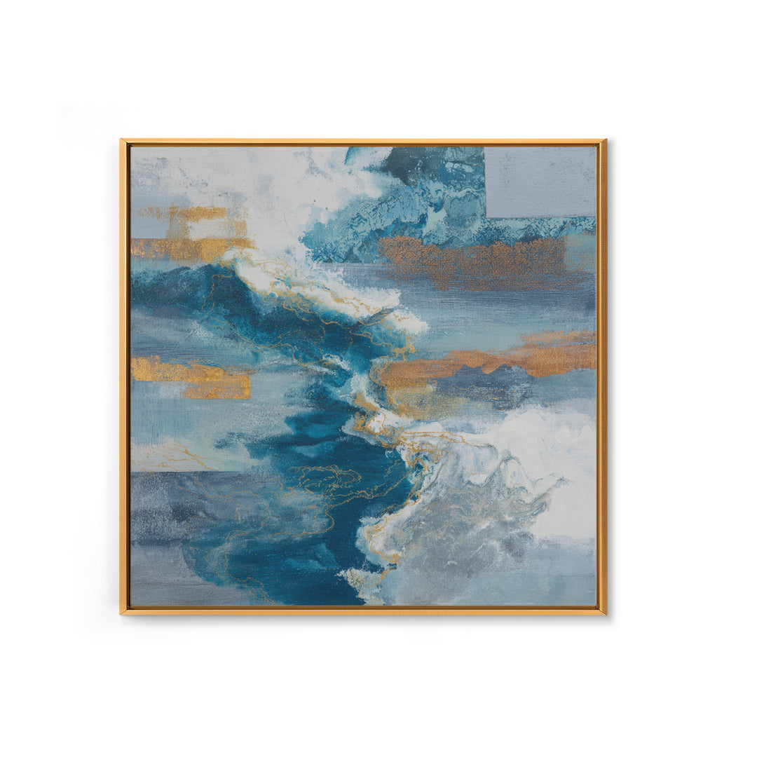 All Blue Ocean Abstraction Canvas Print, Monochrome Art, Neutral Decor, Living Room Decor, Fine Art, Mono, Home Decor, MON-1x1-25