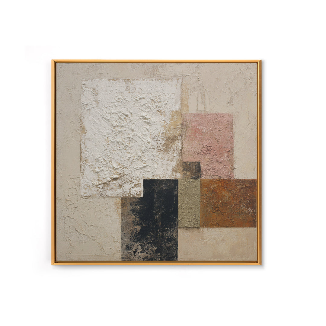 Ivory White Plaster Texture Composition Canvas Print, Monochrome Art, Room Decor, Living Room Decor, Mono, Mid Century Modern, MON-1x1-77
