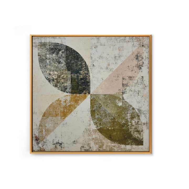 Olive Green Abstract Leaf Pattern Canvas Print, Monochrome Art, Modern Art, Living Room Decor, Watercolor Art, Mono, MON-1x1-92