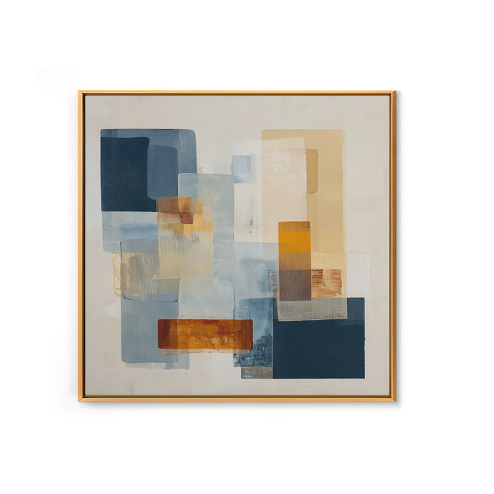 Cream on Cream Minimalist Forms Canvas Print, Monochrome Art, Moody Wall Art, Living Room Decor, Fine Art, Mono, MON-1x1-94