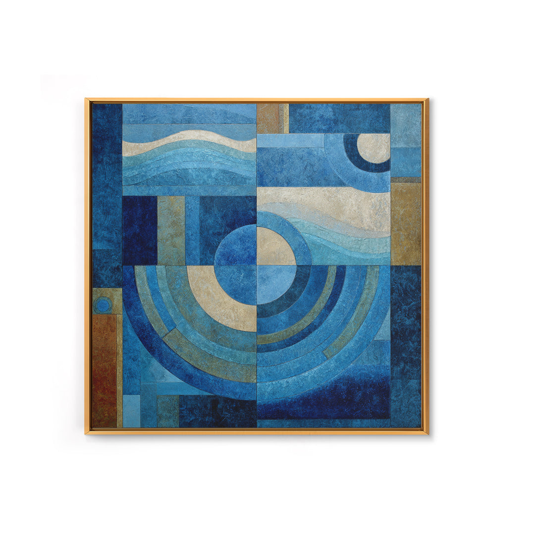 All Blue Ocean Abstraction Canvas Print, Monochrome Art, Wall Art, Living Room Decor, Mono, Abstract Art, Bedroom Decor, MON-1x1-97