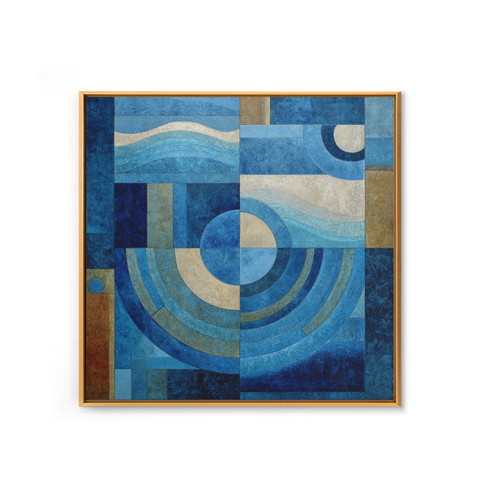 All Blue Ocean Abstraction Canvas Print, Monochrome Art, Wall Art, Living Room Decor, Mono, Abstract Art, Bedroom Decor, MON-1x1-97