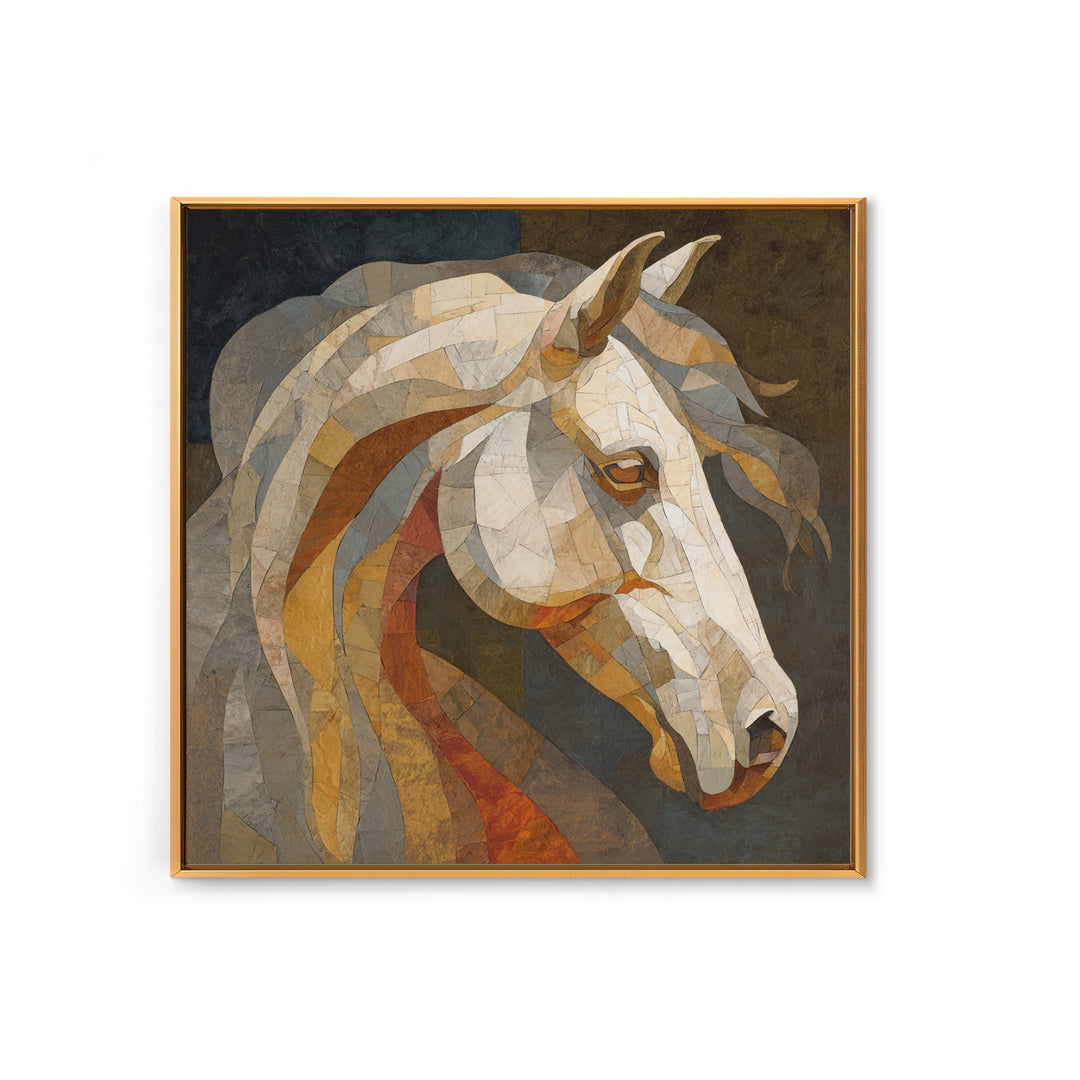 Sepia Horse Portrait Canvas Print, Monochrome Art, Statement Artwork, Living Room Decor, Fine Art, Mono, Digital Art, MON-1x1-98