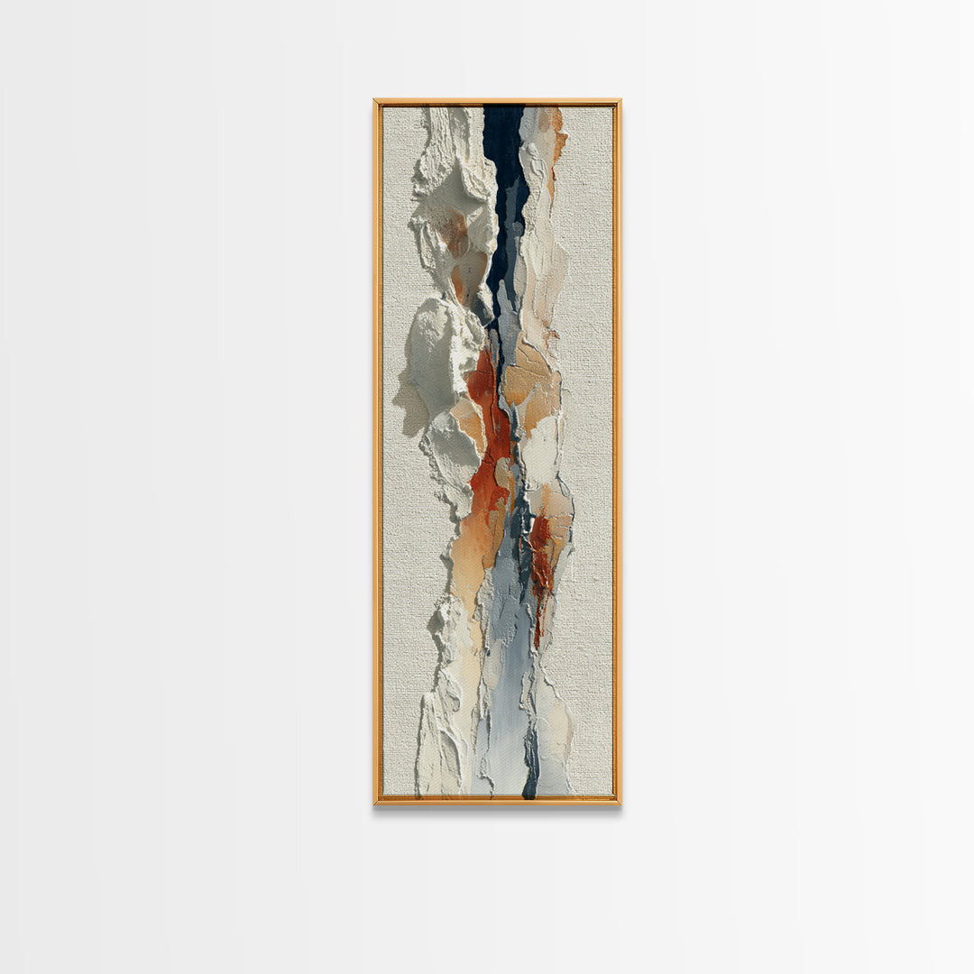 Ivory White Plaster Texture Composition Canvas Print, Monochrome Art, Room Decor, Living Room Decor, Mono, Mid Century Modern, MON-1x3-17