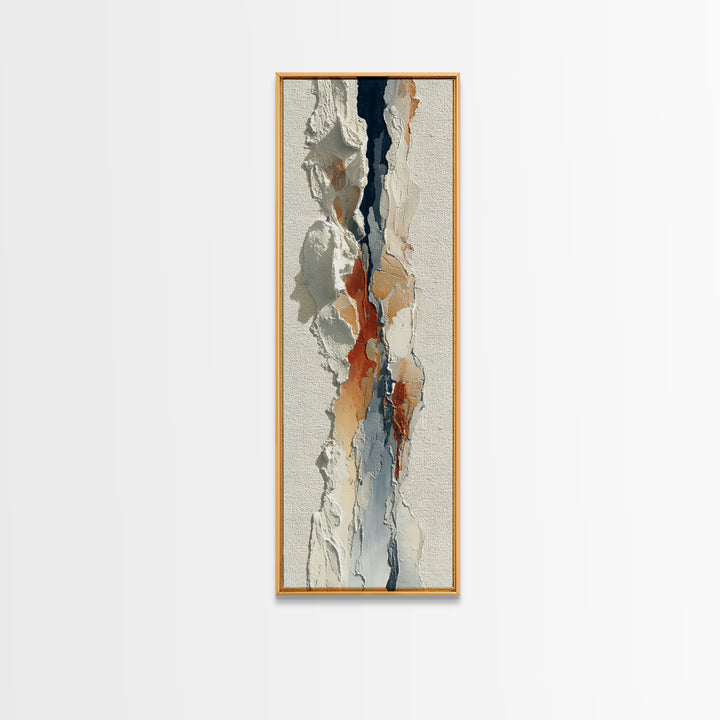 Ivory White Plaster Texture Composition Canvas Print, Monochrome Art, Room Decor, Living Room Decor, Mono, Mid Century Modern, MON-1x3-17