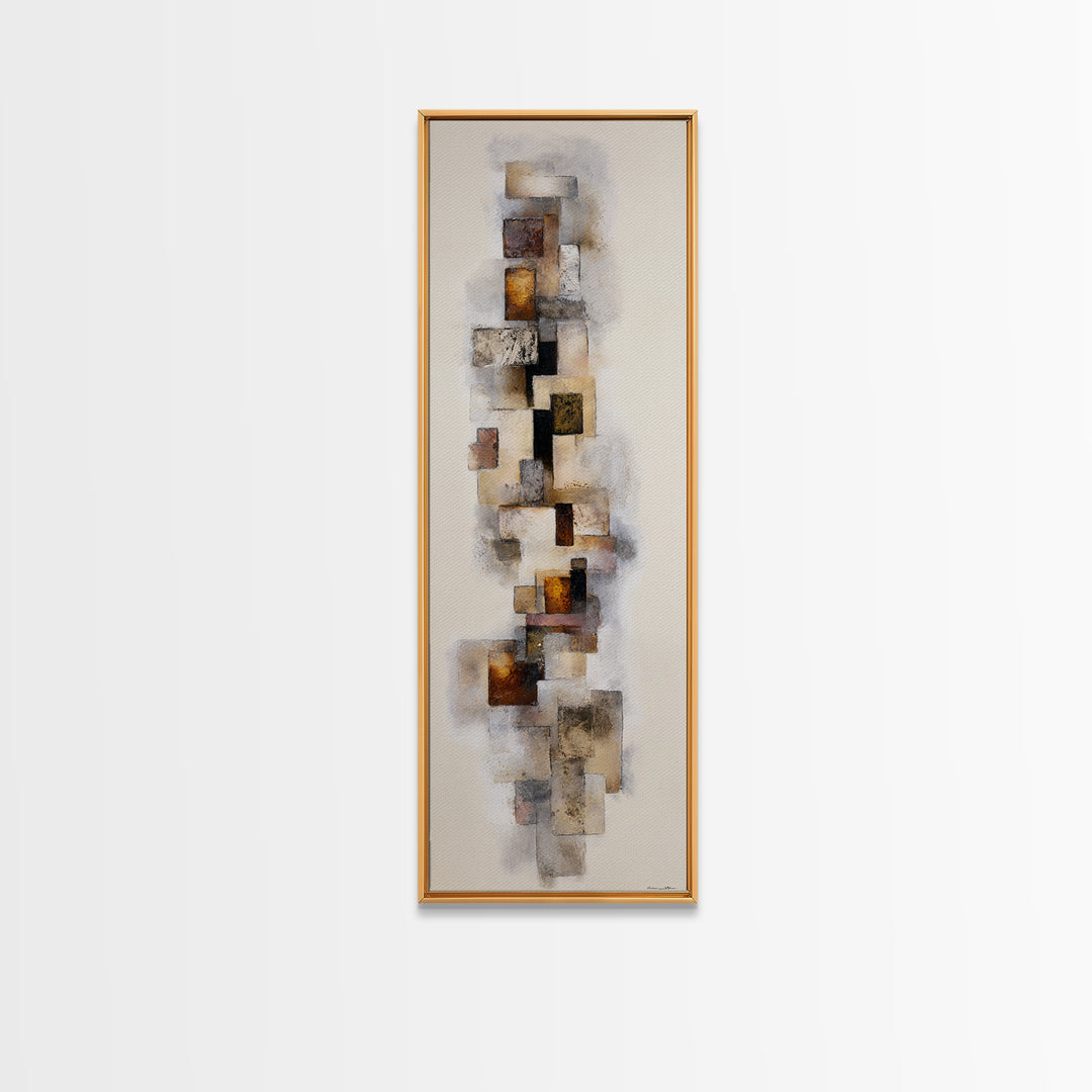 Black Ink Abstract Canvas Print, Monochrome Art, Wallpaper Mural, Living Room Decor, Fine Art, Mono, Textured Painting, MON-1x3-18