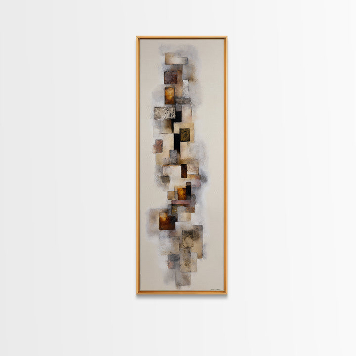 Black Ink Abstract Canvas Print, Monochrome Art, Wallpaper Mural, Living Room Decor, Fine Art, Mono, Textured Painting, MON-1x3-18