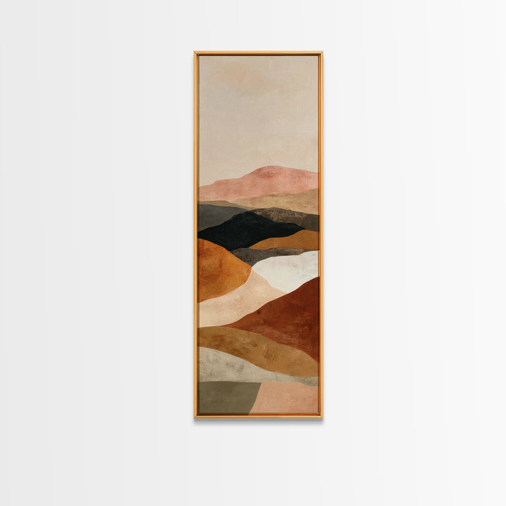 Warm Brown Desert Landscape Canvas Print, Monochrome Art, Gallery Decor, Living Room Decor, Fine Art, Mono, Contemporary Art, MON-1x3-21