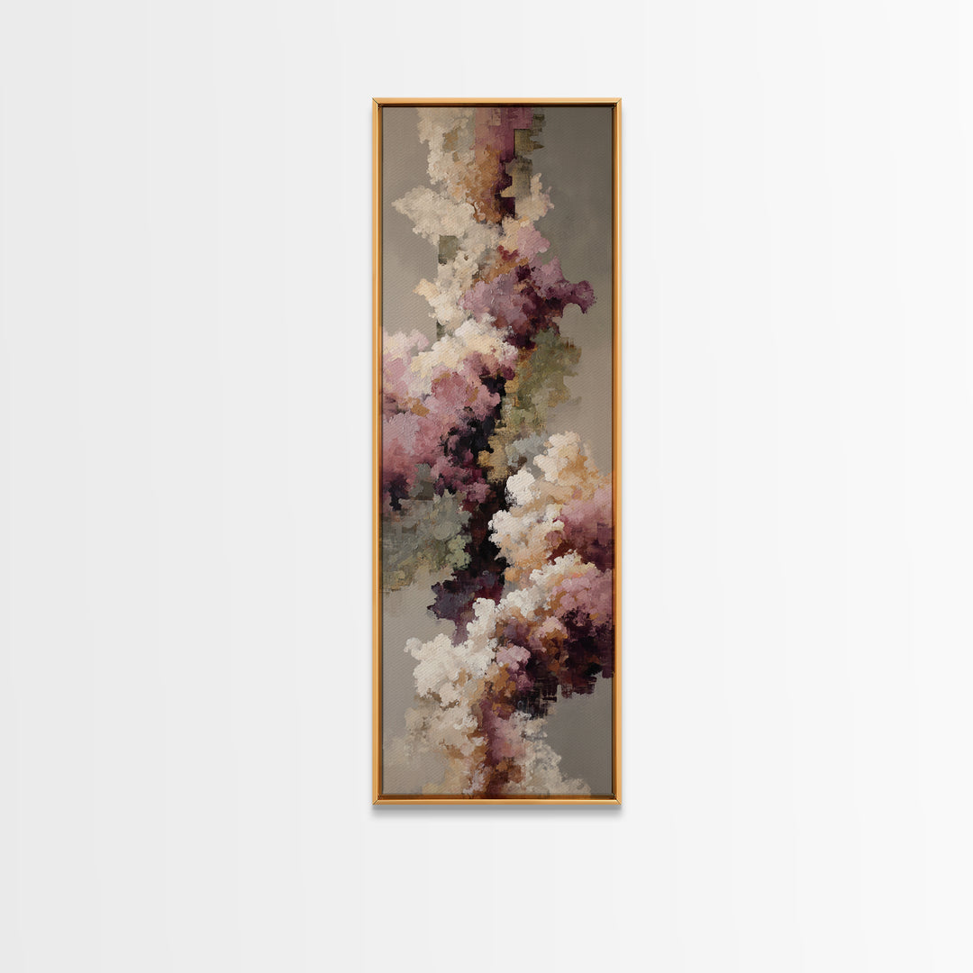 All Pink Cloudscape Framed Canvas Print, Monochrome Art, Luxury Decor, Living Room Decor, Fine Art, Mono, Printable Wall Art, MON-1x3-24