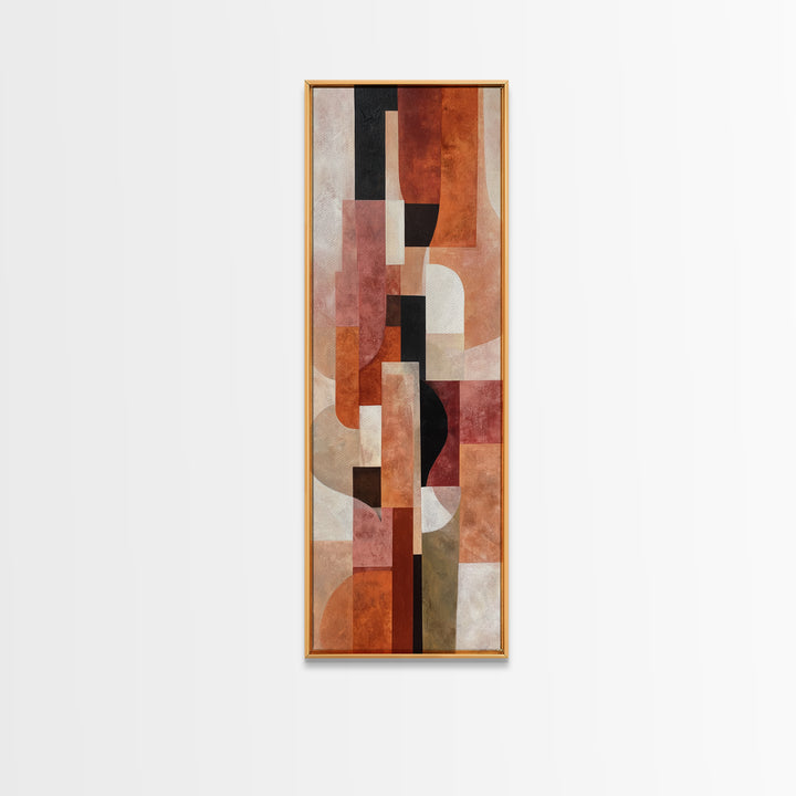 Burnt Orange Canyon Abstraction Framed Canvas Print, Monochrome Art, Home Decor, Living Room Decor, Mono, Bedroom Decor, MON-1x3-52