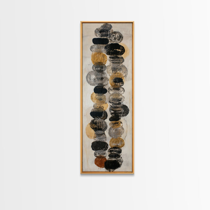 Black Ink Abstract Framed Canvas Print, Monochrome Art, Neutral Decor, Living Room Decor, Abstract Art, Mono, Home Decor, MON-1x3-66