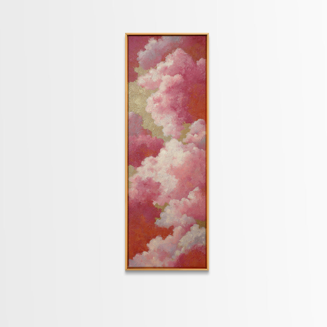 All Pink Cloudscape Canvas Print, Monochrome Art, Original Art, Living Room Decor, Fine Art, Mono, Bird Art, Bedroom Wall Art, MON-1x3-72