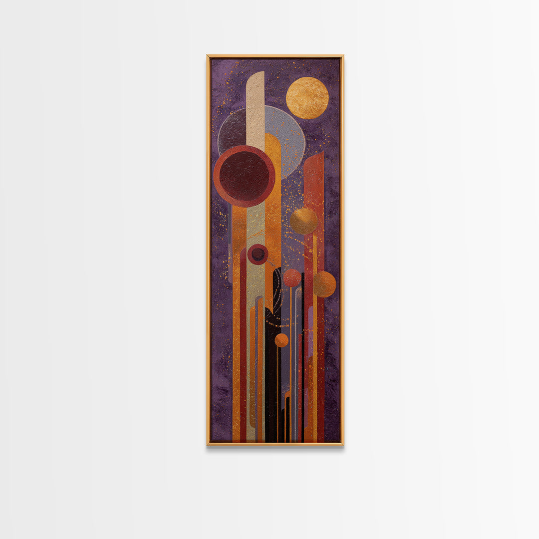 Purple Night Sky Framed Canvas Print, Monochrome Art, Dopamine Decor, Living Room Decor, Fine Art, Mono, Modern Decor, MON-1x3-75