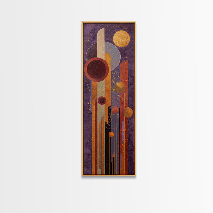 Purple Night Sky Framed Canvas Print, Monochrome Art, Dopamine Decor, Living Room Decor, Fine Art, Mono, Modern Decor, MON-1x3-75