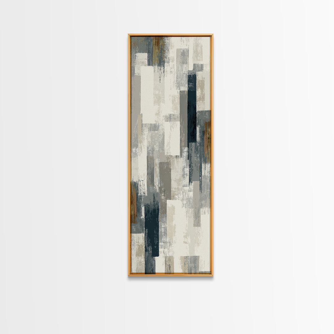 Cream on Cream Minimalist Forms Canvas Print, Monochrome Art, Gallery Decor, Living Room Decor, Oil Painting, Mono, MON-1x3-82