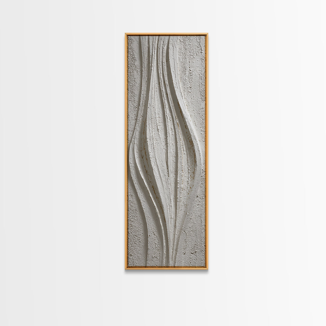 Ivory White Plaster Texture Composition Canvas Print, Monochrome Art, Boho Wall Art, Living Room Decor, Fine Art, Mono, MON-1x3-89