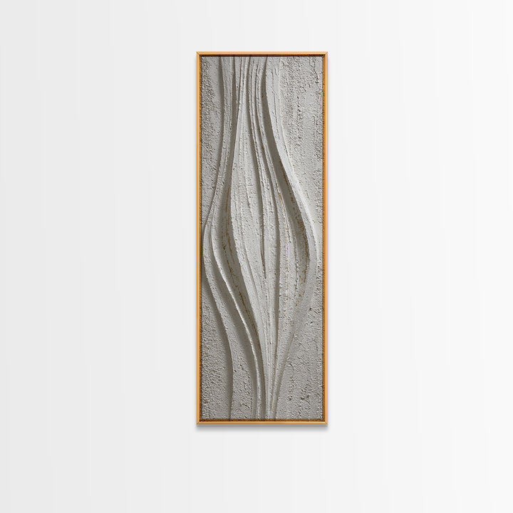 Ivory White Plaster Texture Composition Canvas Print, Monochrome Art, Boho Wall Art, Living Room Decor, Fine Art, Mono, MON-1x3-89