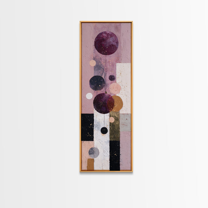 Purple Night Sky Canvas Print, Monochrome Art, Wallpaper Mural, Living Room Decor, Watercolor Art, Mono, Textured Painting, MON-1x3-99