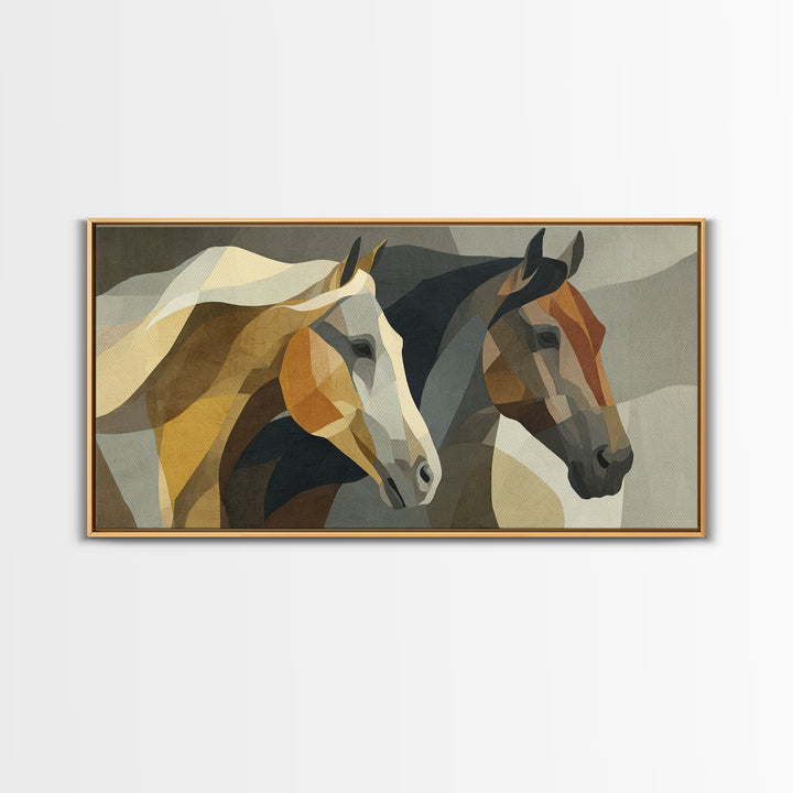Sepia Horse Portrait Canvas Print, Monochrome Art, Digital Prints, Living Room Decor, Fine Art, Mono, Apartment Decor, MON-2x1-70