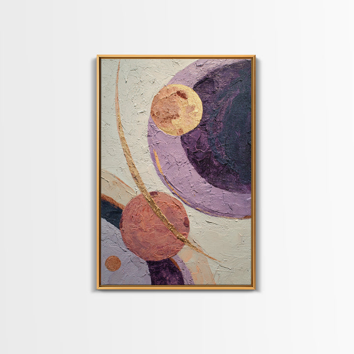 Purple Night Sky Framed Canvas Print, Monochrome Art, Wall Art, Living Room Decor, Abstract Art, Mono, Bedroom Decor, MON-2x3-47