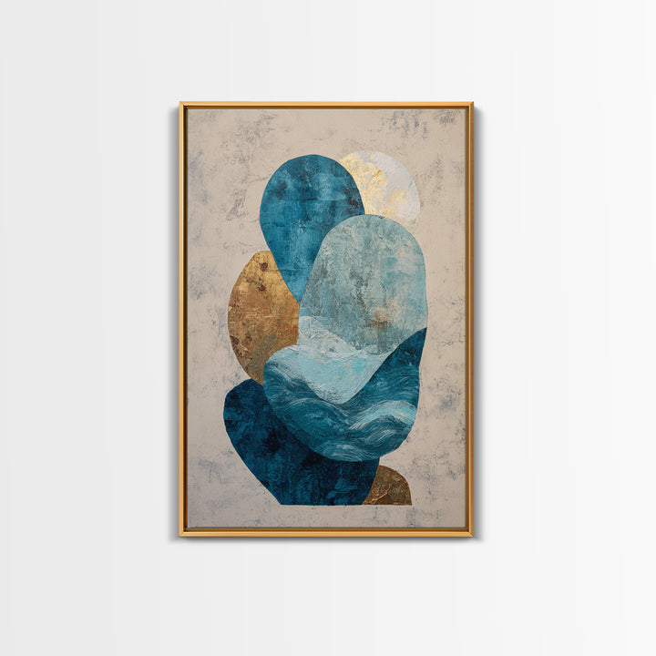 All Blue Ocean Abstraction Canvas Print, Monochrome Art, Bedroom Decor, Living Room Decor, Fine Art, Mono, Abstract Painting, MON-2x3-57
