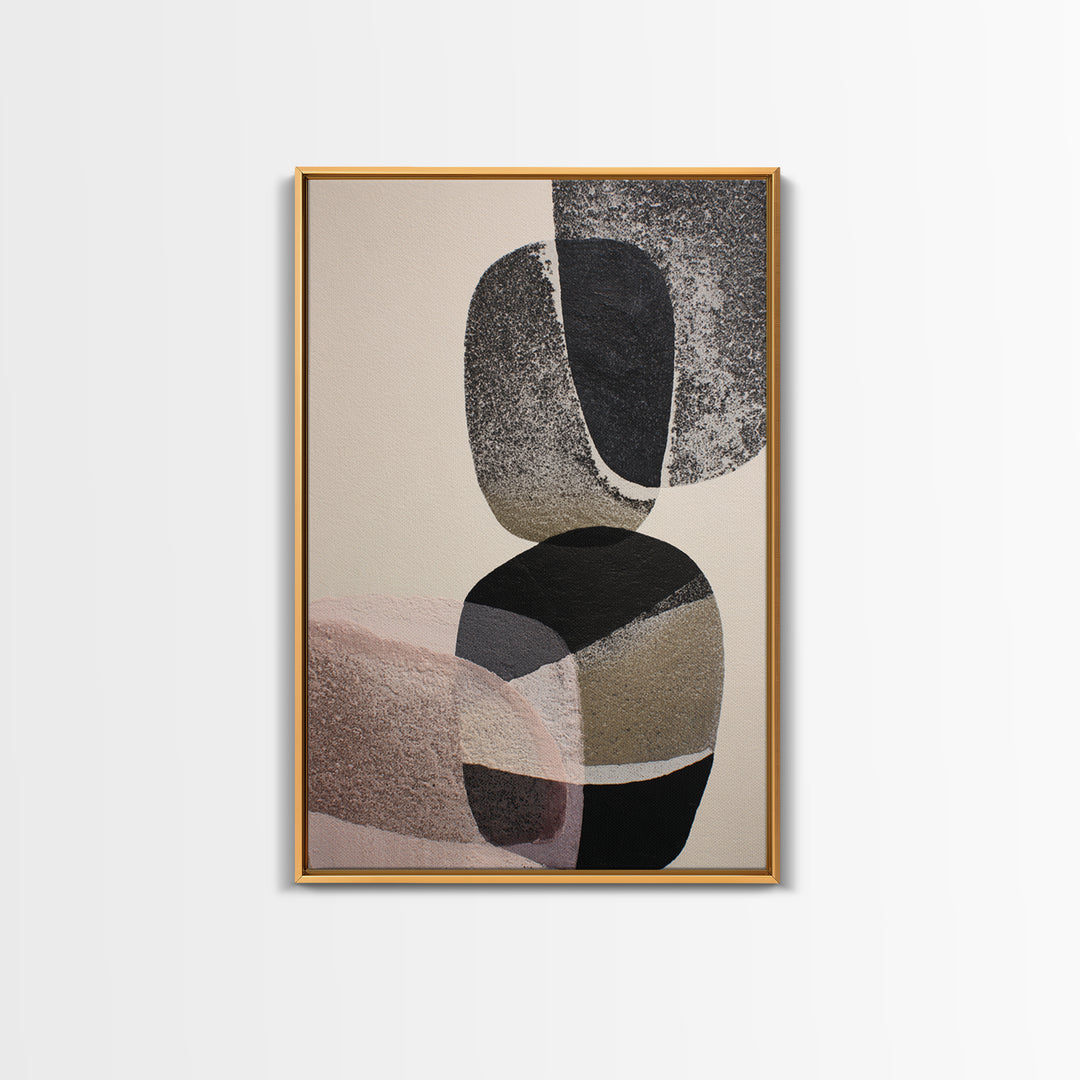 Black Ink Abstract Canvas Print, Monochrome Art, Digital Art, Living Room Decor, Fine Art, Mono, Dark Academia Decor, MON-2x3-62