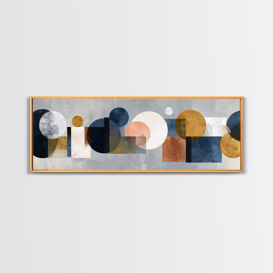 Cream on Cream Minimalist Forms Canvas Print, Monochrome Art, Mid Century Modern, Living Room Decor, Mono, Boho Wall Art, MON-3x1-38