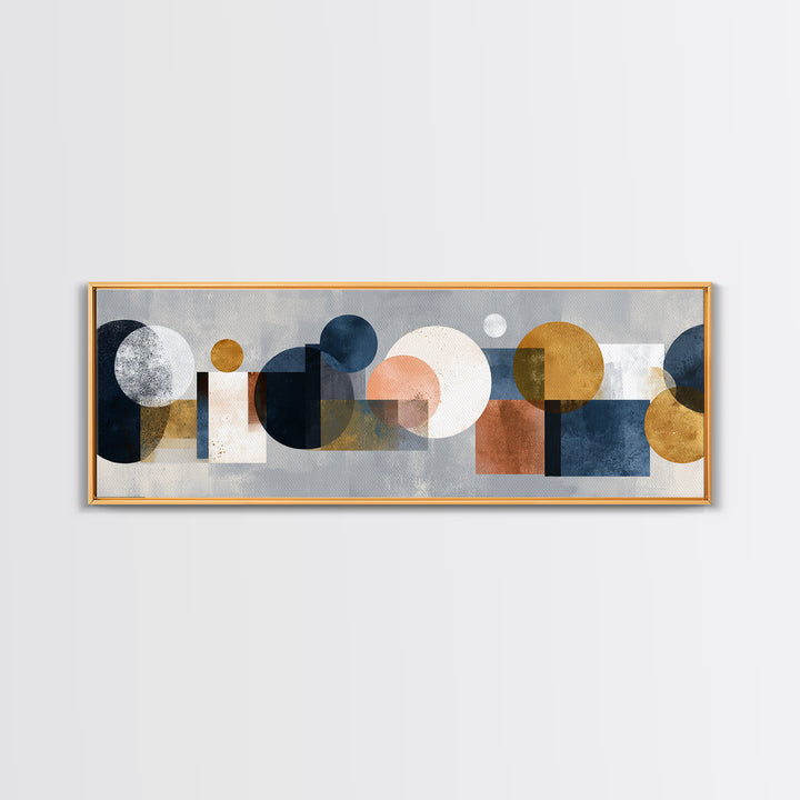 Cream on Cream Minimalist Forms Canvas Print, Monochrome Art, Mid Century Modern, Living Room Decor, Mono, Boho Wall Art, MON-3x1-38