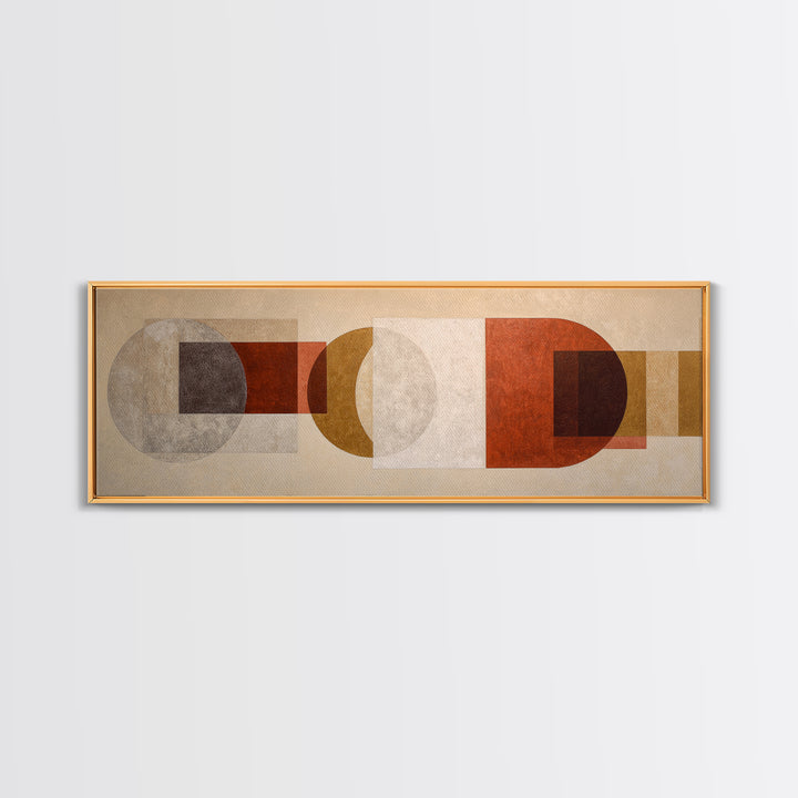 Cream on Cream Minimalist Forms Canvas Print, Monochrome Art, Gallery Decor, Living Room Decor, Oil Painting, Mono, MON-3x1-62